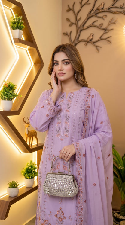 Halima By Anaya Noor Premium Emb Viscose 3PC