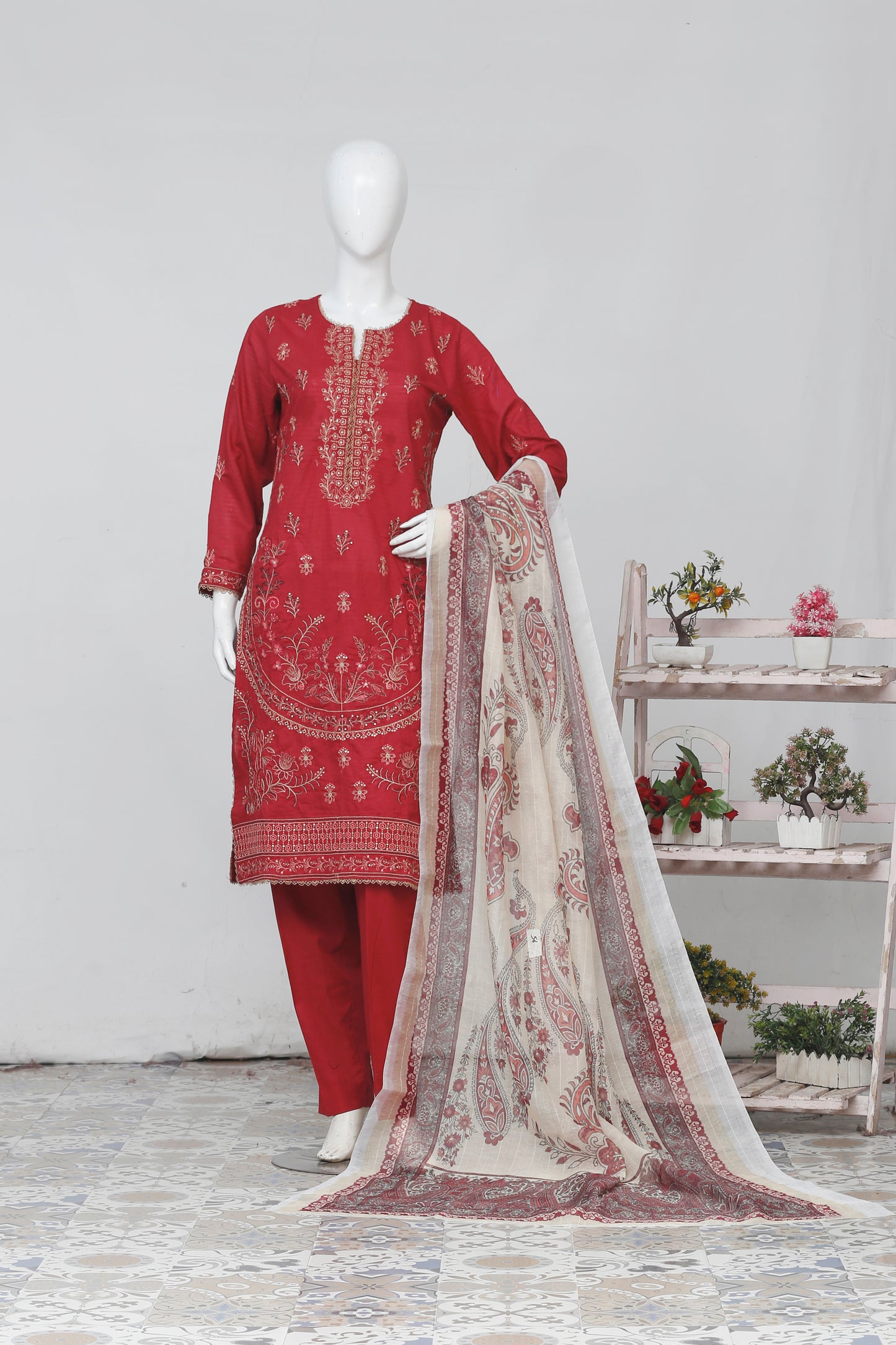 Zarqash By Anaya Noor Bana Dora Emb 3-PC