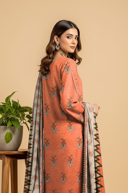 Noor By Fiza Noor Printed Wool 3PC