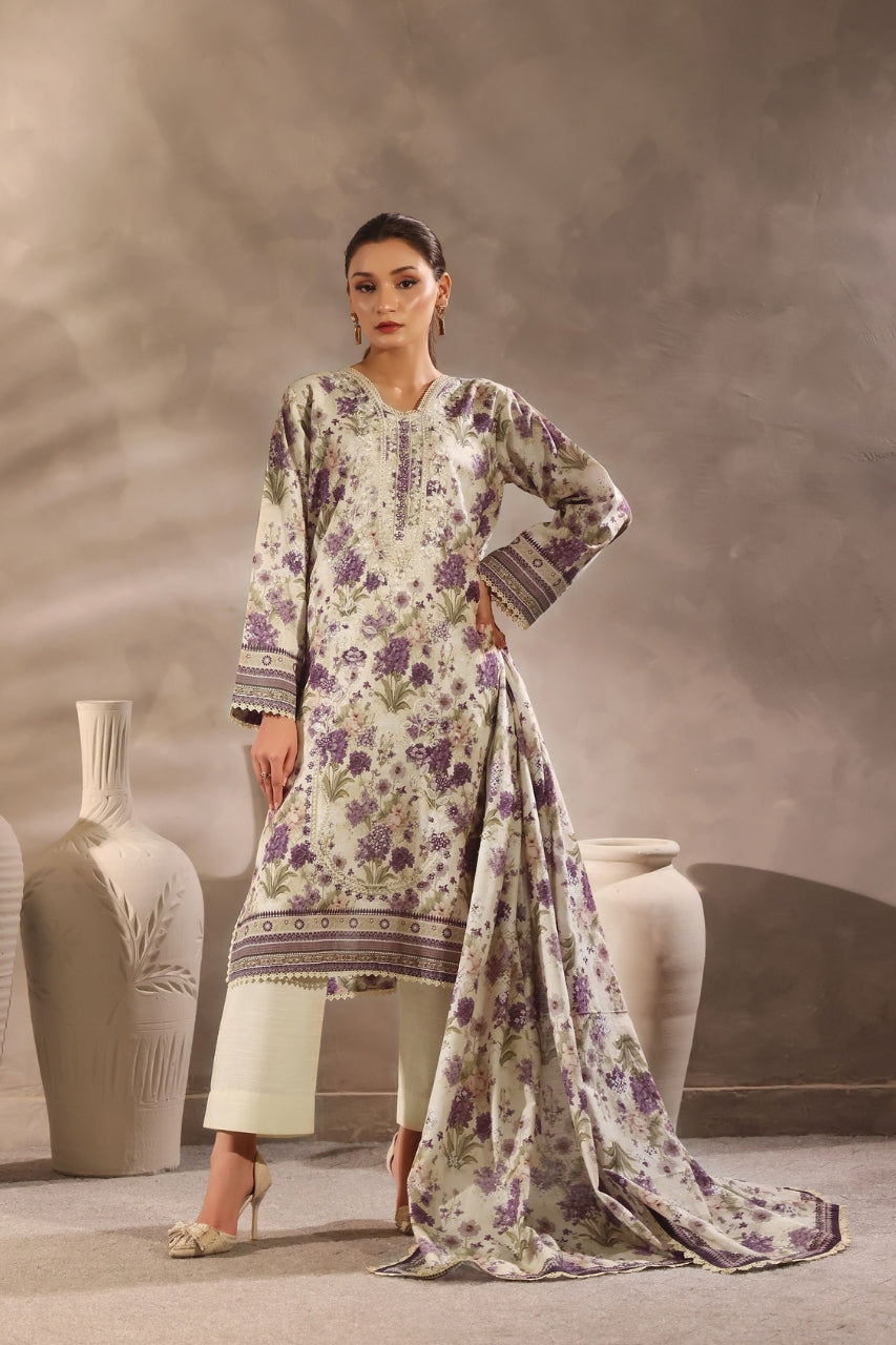 Winter Muse By Zarineh Digital Printed & Emb Khaddar 3PC