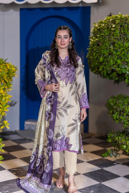 Bahaar By Meeral Premium Digital Printed Lawn 3PC