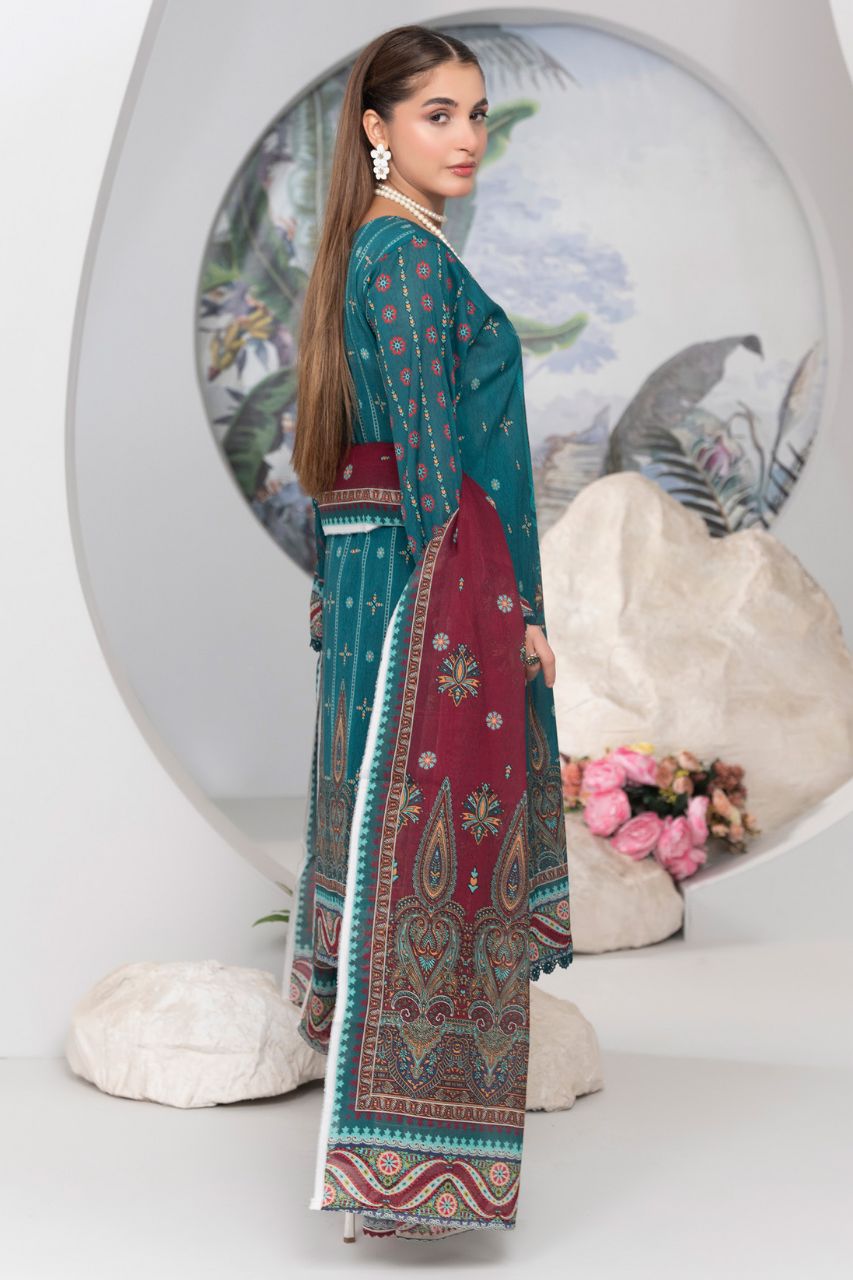 Mojo Berry By Marooj Digital Printed Lawn 3PC