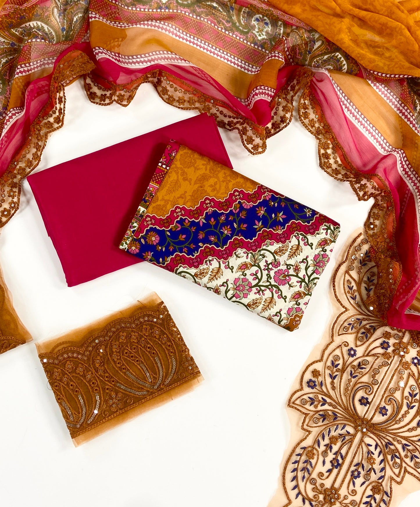 Maria B Embroiderd & Digital Printed Lawn 3PC