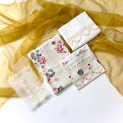 Zara Shahjahan Luxury Embroidered Dhanak-3PC