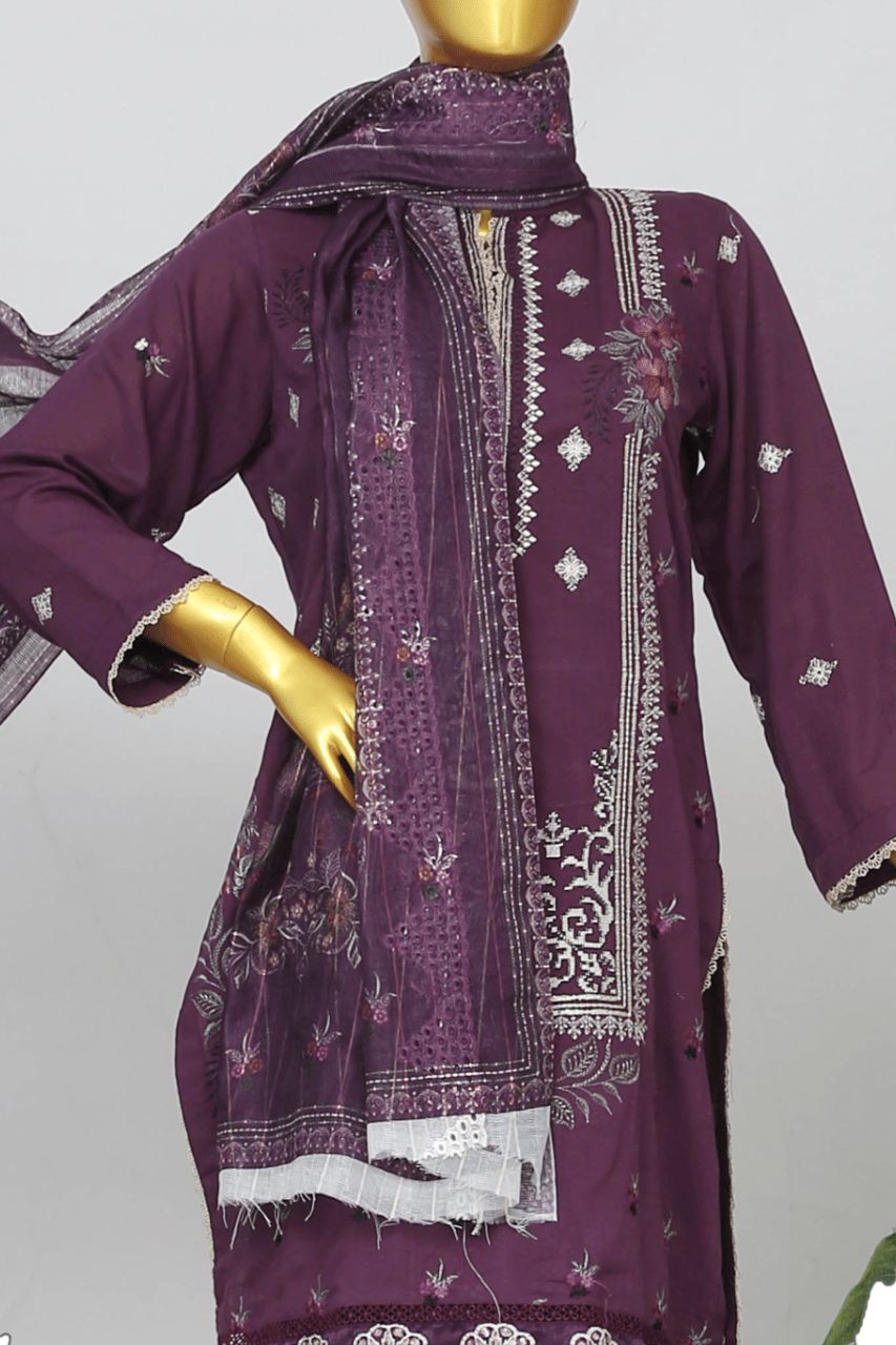 Mohagni By Anaya Noor Emb Karandi 3-PC