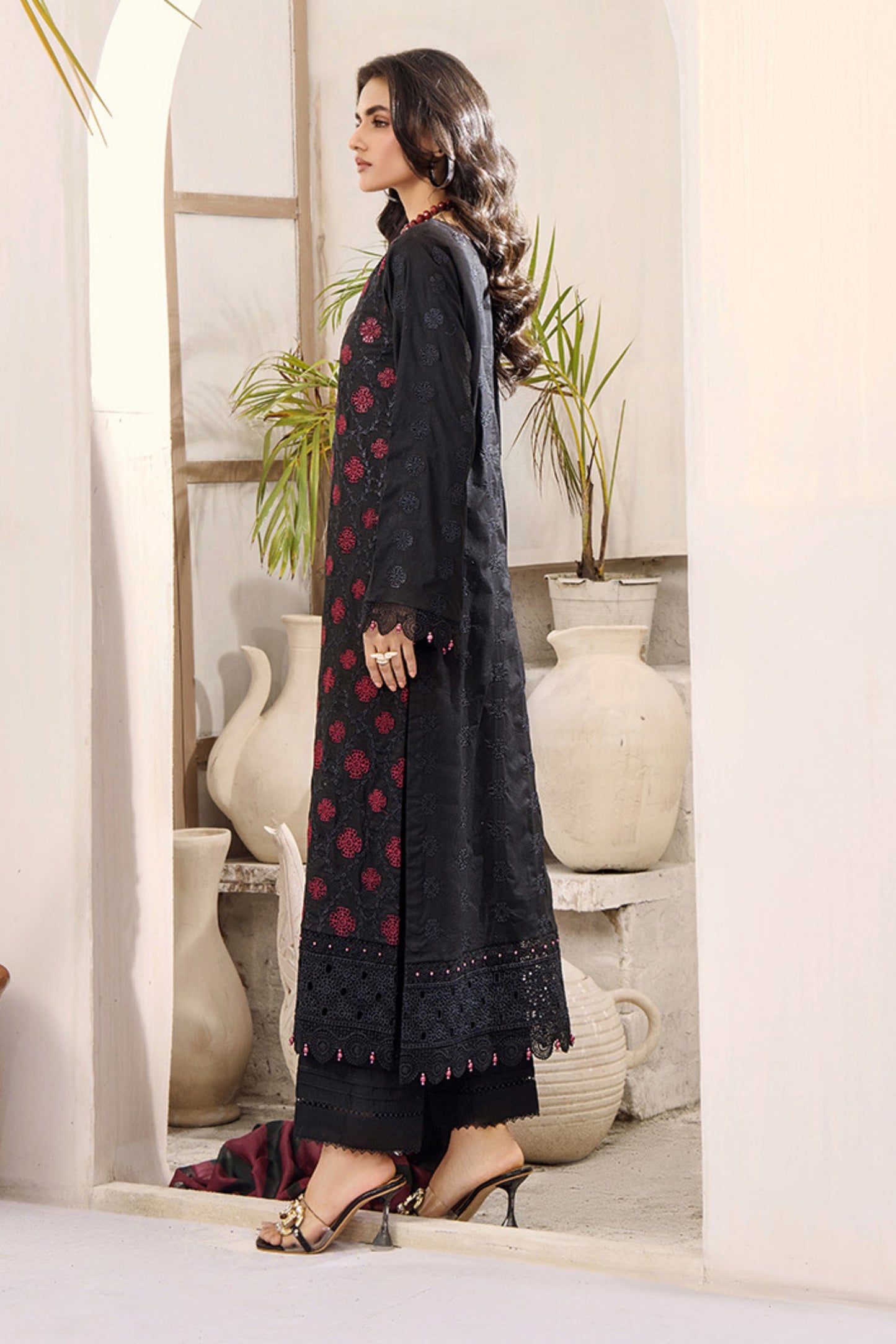 Alora By Adan Libas Embroidered Schiffli 3PC