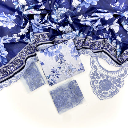 Farasha Emb Digital Printed Khaddar 3PC