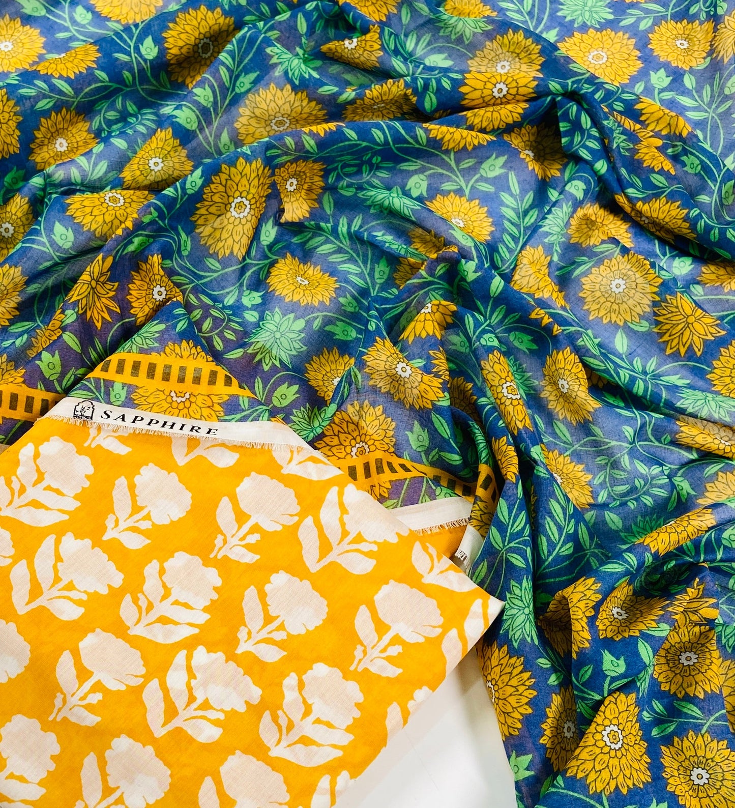 Sapphire Printed Lawn 3PC