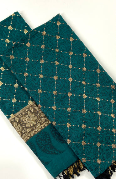 Embroidered Pashmina Jacquard Shawl