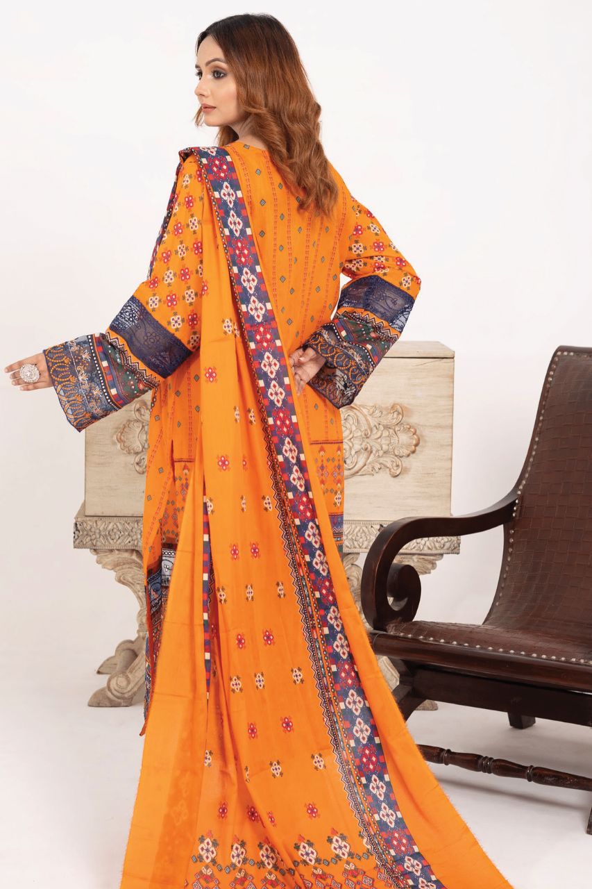 Gull-e-Noor By Anaya Noor Prints & Emb Patch Lawn 3-PC