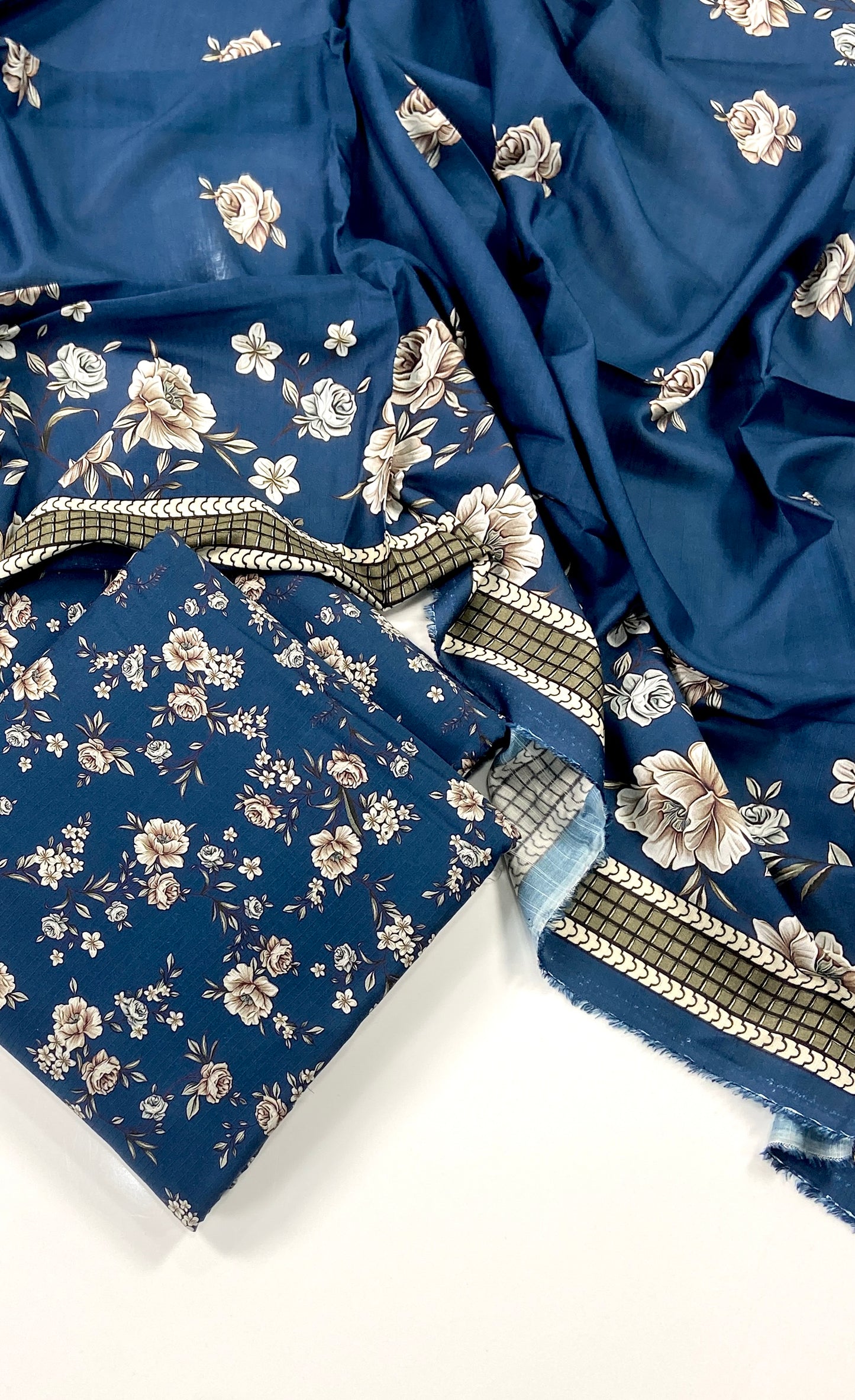 Anaya Noor Printed Bana Dora Slub Linen 3PC