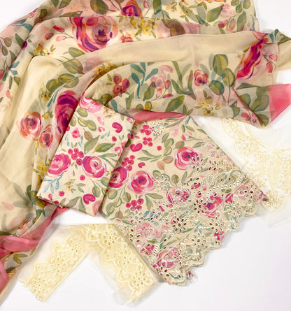 Crimson Emb Luxury Lawn-3PC