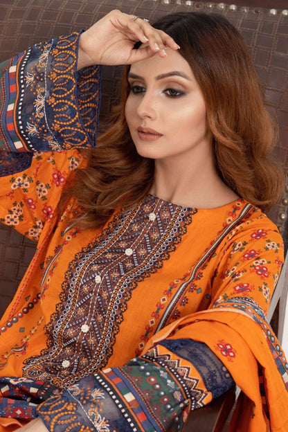Gull-e-Noor By Anaya Noor Prints & Emb Patch Lawn 3-PC