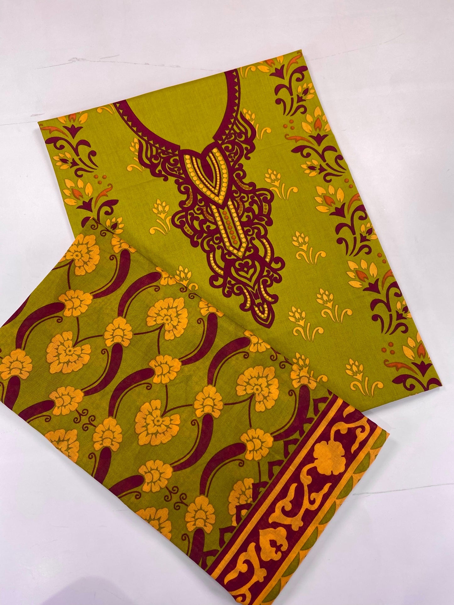 Asim Jofa Printed Shirt & Dupatta 2-PC