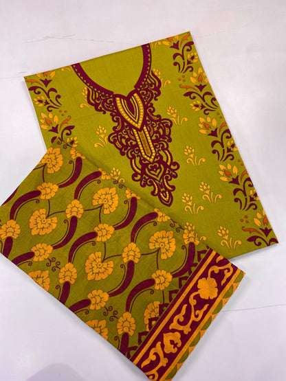Asim Jofa Printed Shirt & Dupatta 2-PC