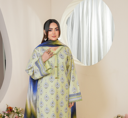 Madham By Lala Digital Printed Lawn 3PC