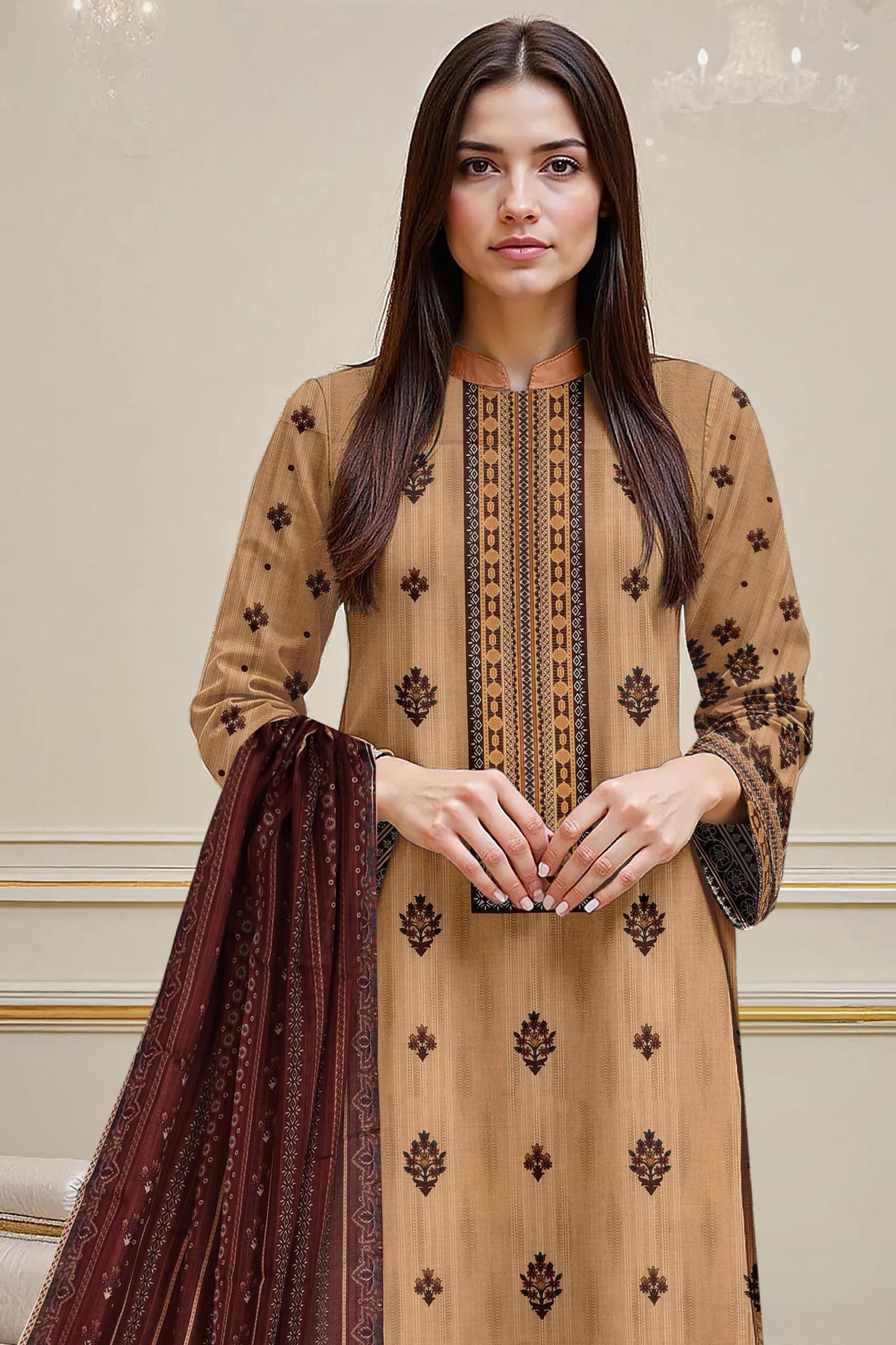 Flora By Zara Ali Printed Lawn 3PC