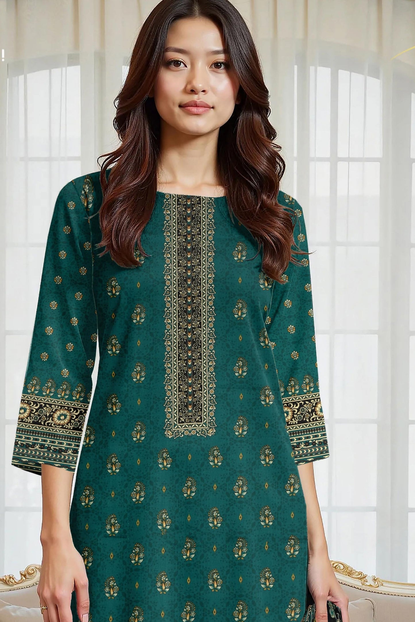 Flora By Zara Ali Printed Lawn 3PC