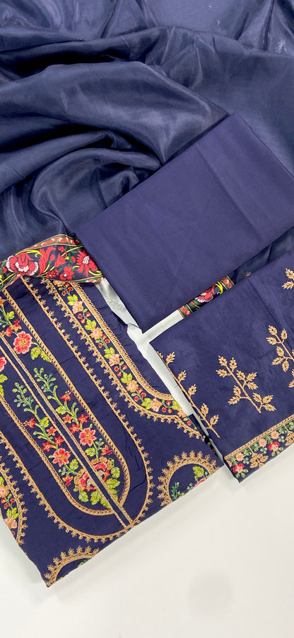 Maria B Luxury Emb Linen 3PC