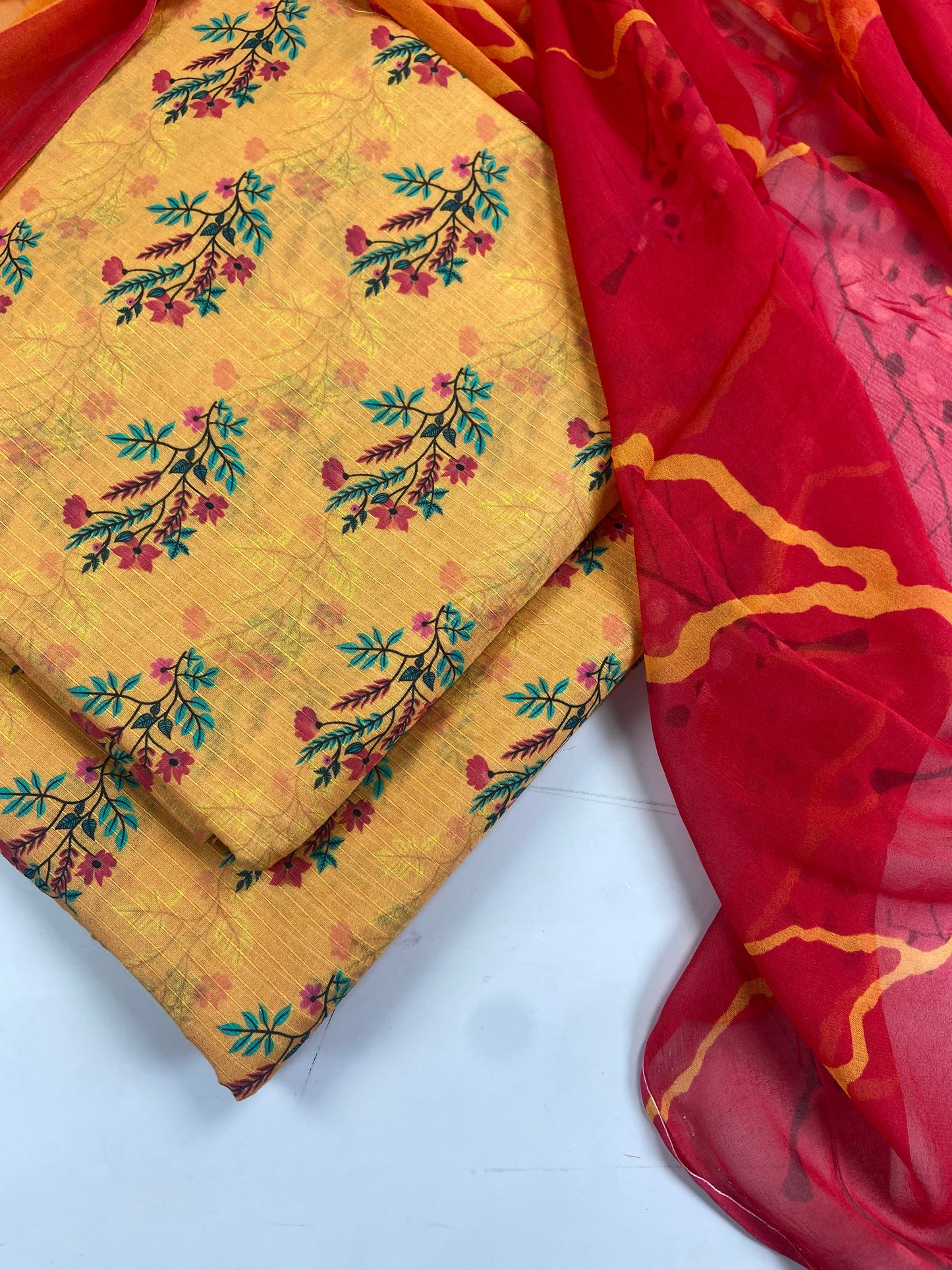 Beechtree Printed With Bamber Dupatta 3-PC