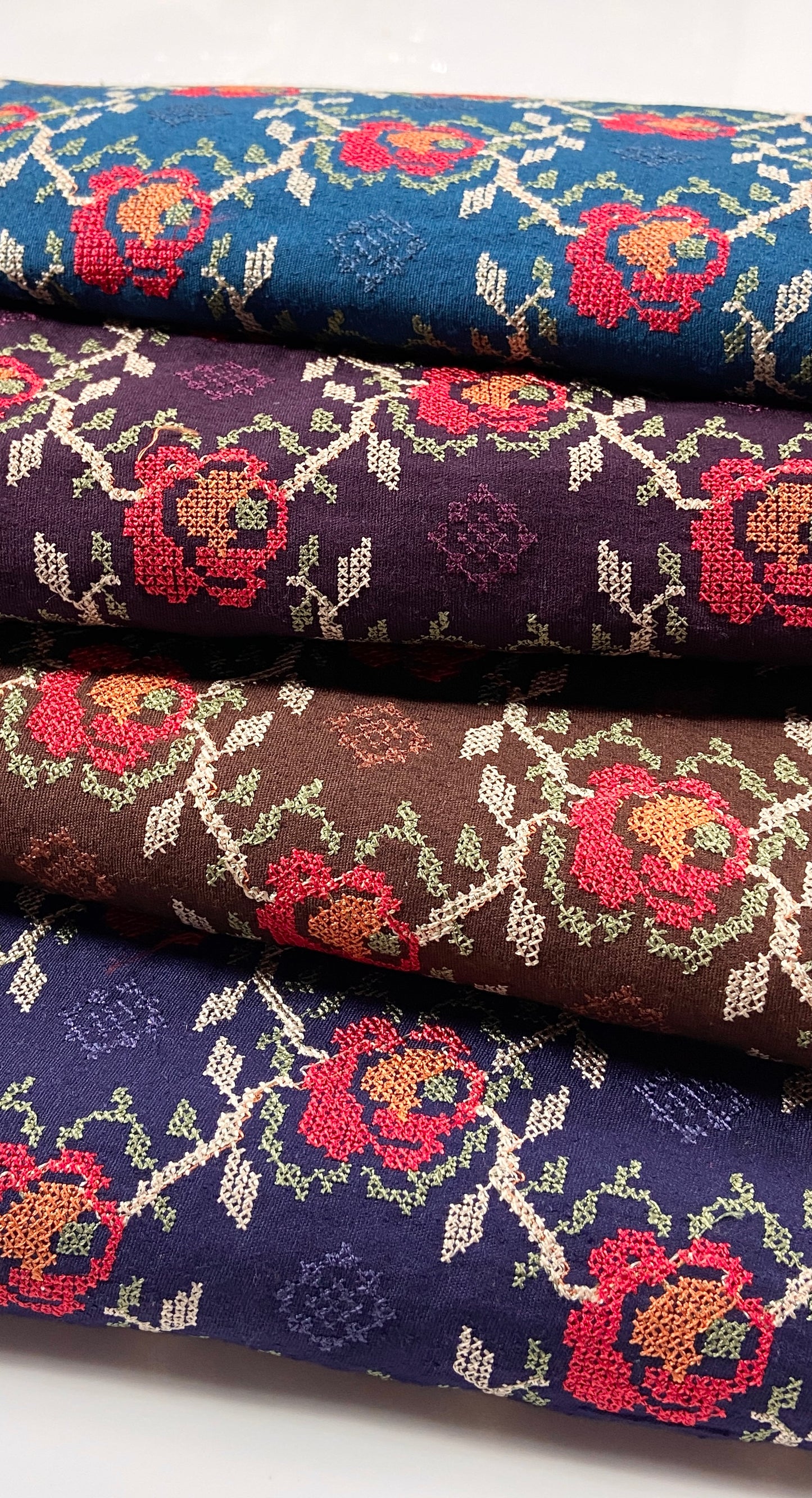 Pack of 4 – Bareeze Style Embroidered Karandi Fabric 2-PC
