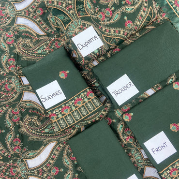 Bareeze Heavy Embroidered  Karandi With Aplic Work 3-PC