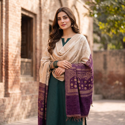 Charizma Velvet Jacaquard Shawls 1PC