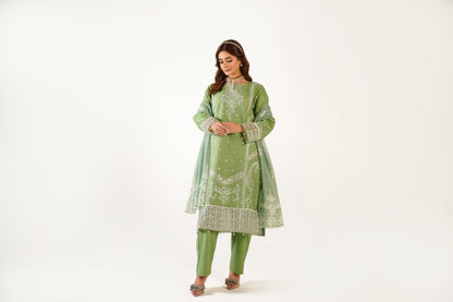 Maria B Fancy Jacquard Cotton Emb 3PC