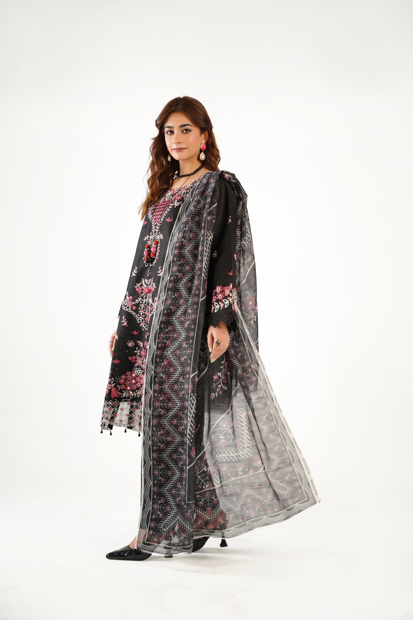 Cross Stitch Fancy Jacquard Cotton Emb 3PC