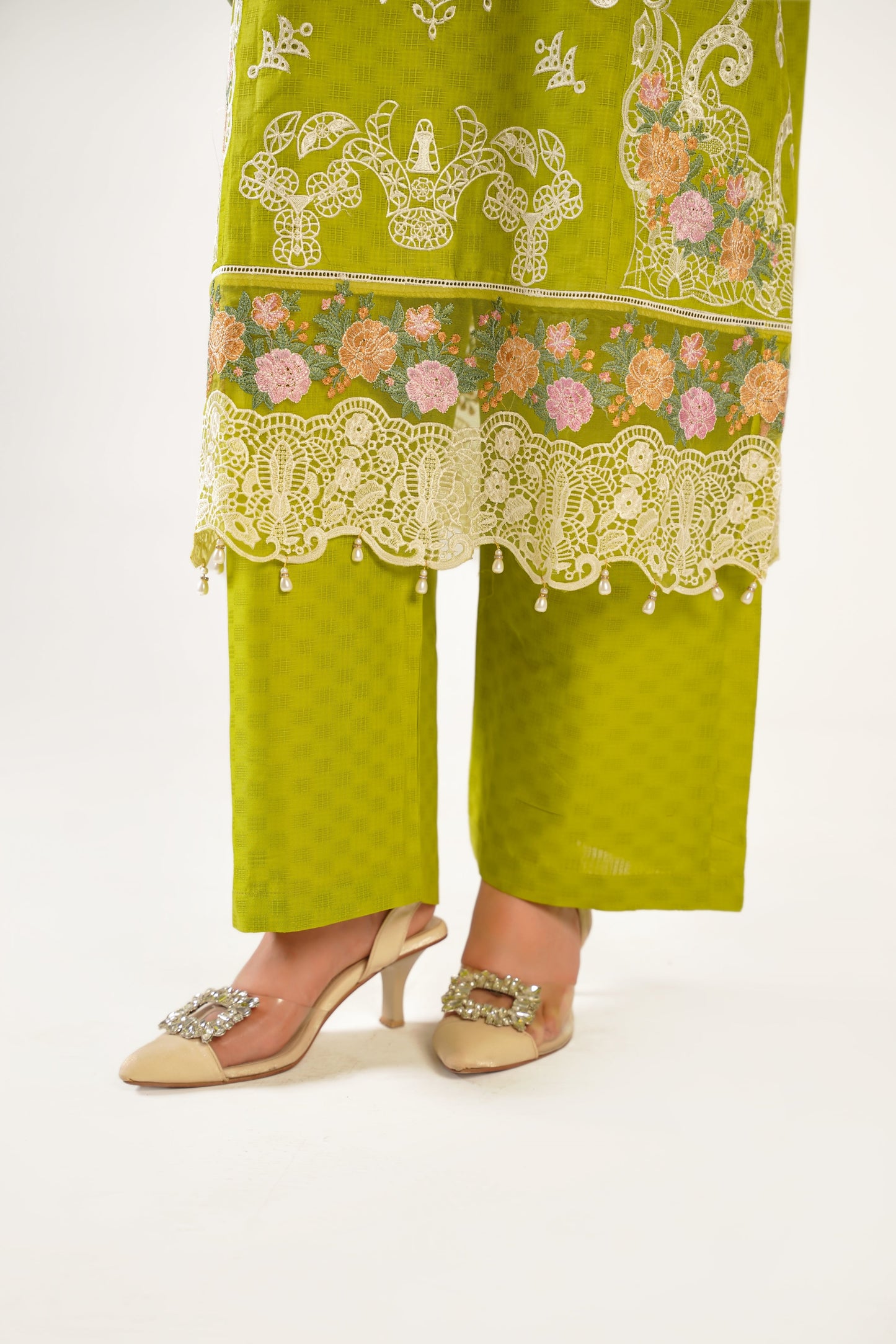 Sapphire Fancy Jacquard Cotton Emb 3PC