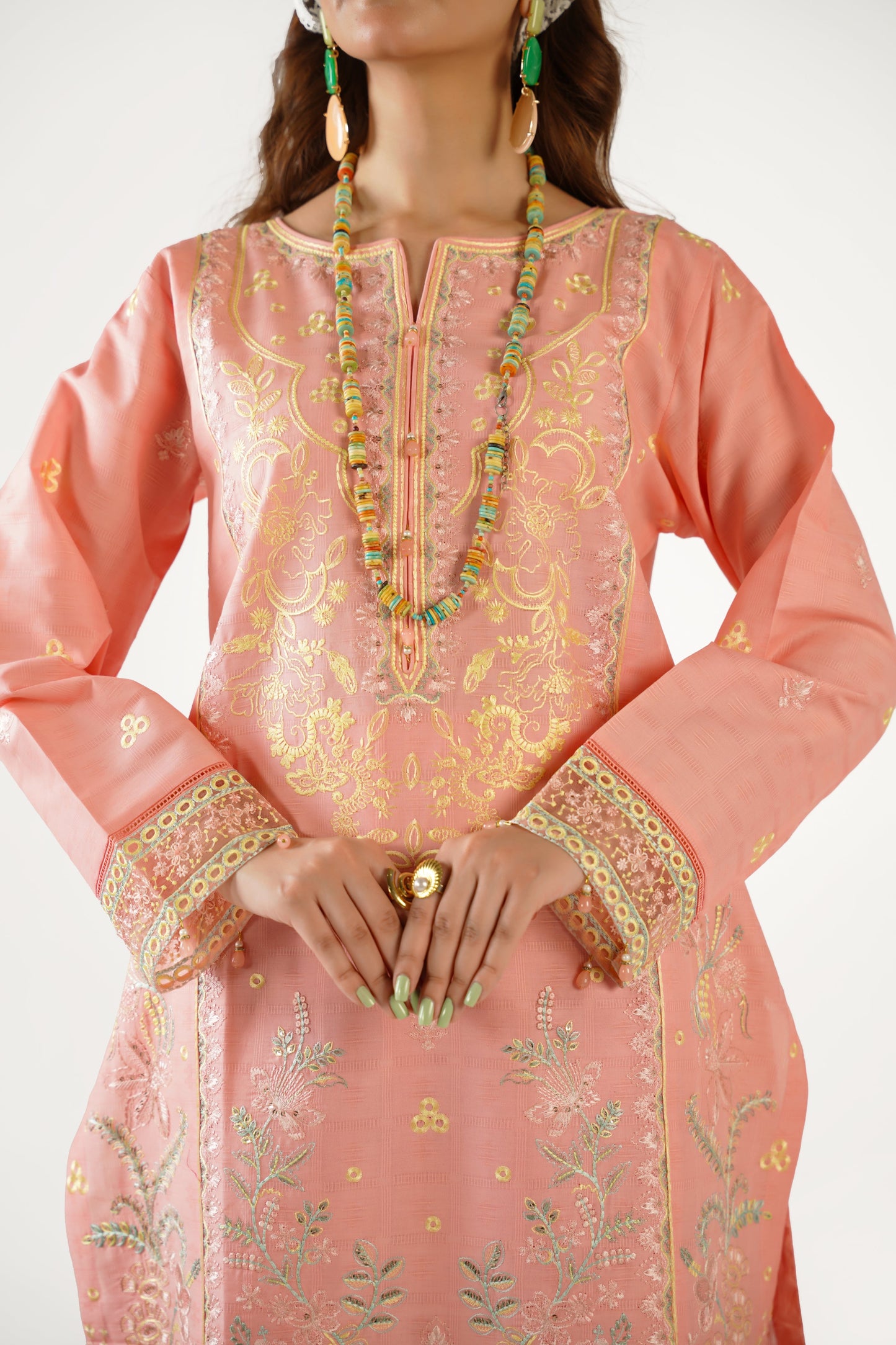 Sapphire Fancy Jacquard Cotton Emb 3PC