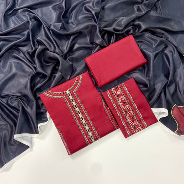 Iznik Luxury Emb Dhanak 3PC