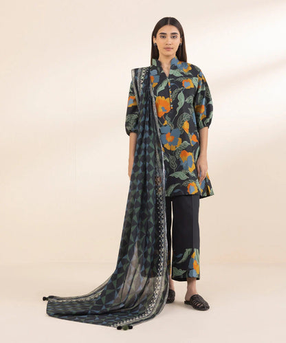 Sapphire Daily Printed Lawn 3PC