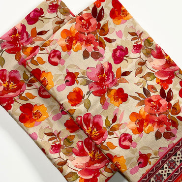 Anaya Noor Printed Bana Dora Slub Linen 2PC