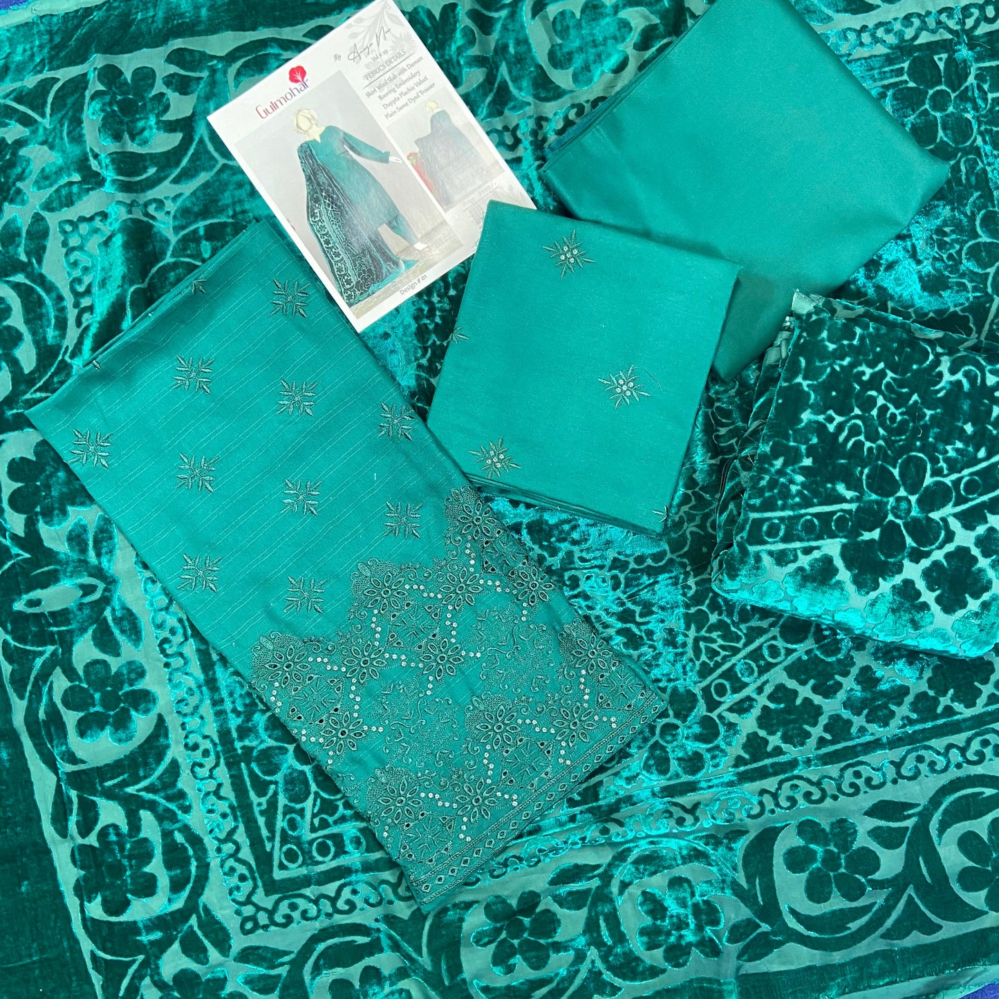 Gulmohar By Anaya Noor Embroidered Slub Wool 3-PC