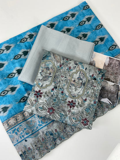 Almeerah Emb Lawn With Cutwork 3-PC
