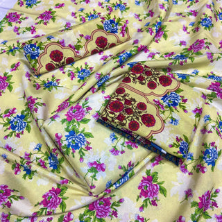 Baroque Printed Imported Silk Karandi-3PC