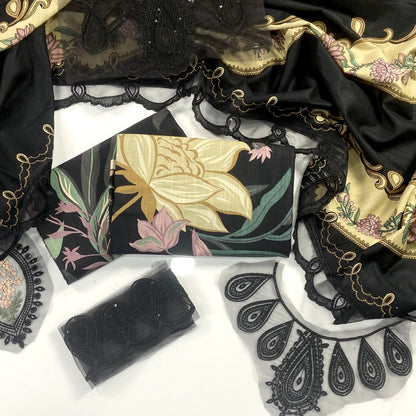 Baroque Emb Digital Printed Khaddar 3PC