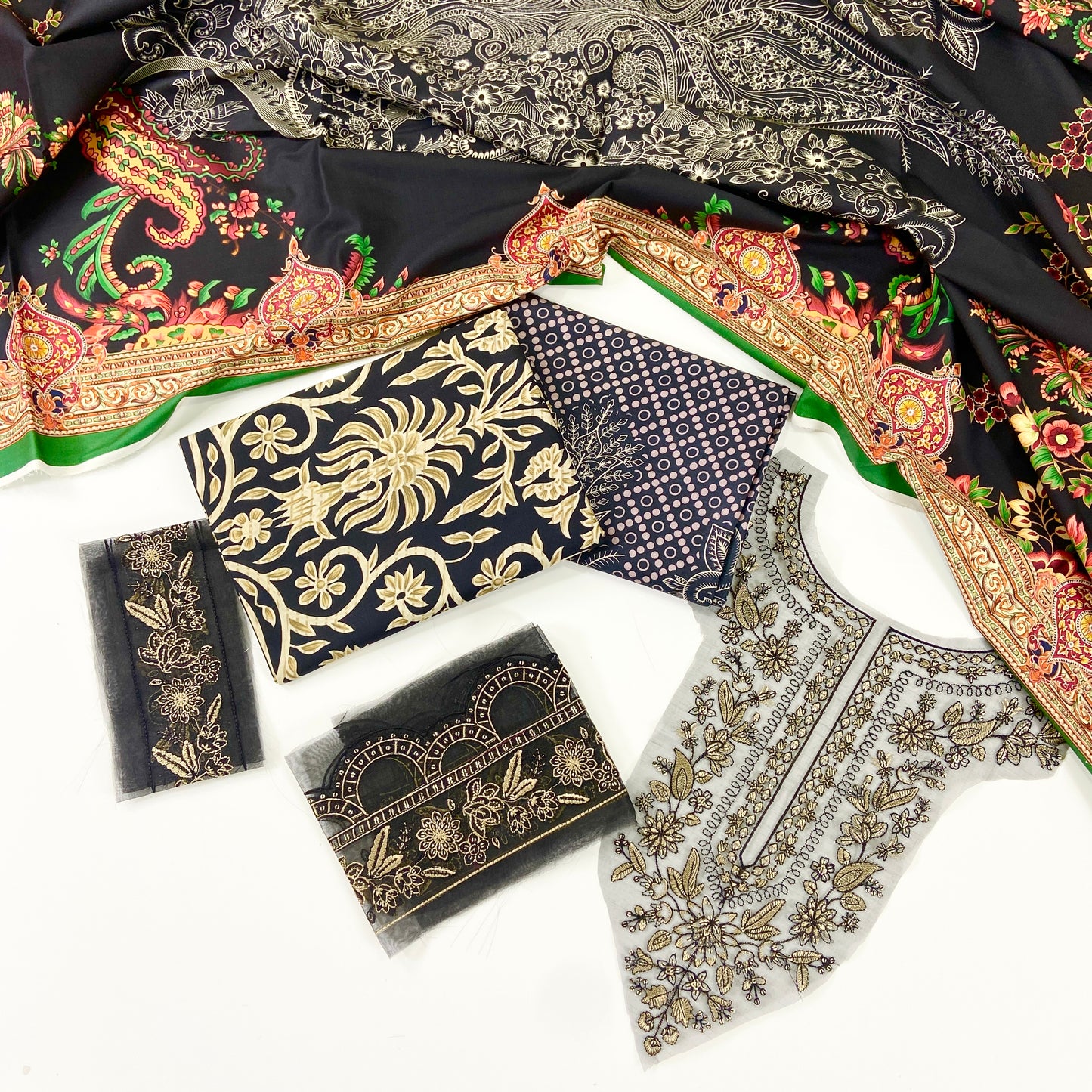 Maria B Printed Linen With Emb Patches 3PC