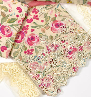 Crimson Emb Luxury Lawn-3PC
