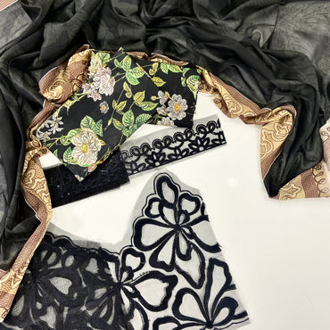 Maria B Printed Luxury Lawn With Patches