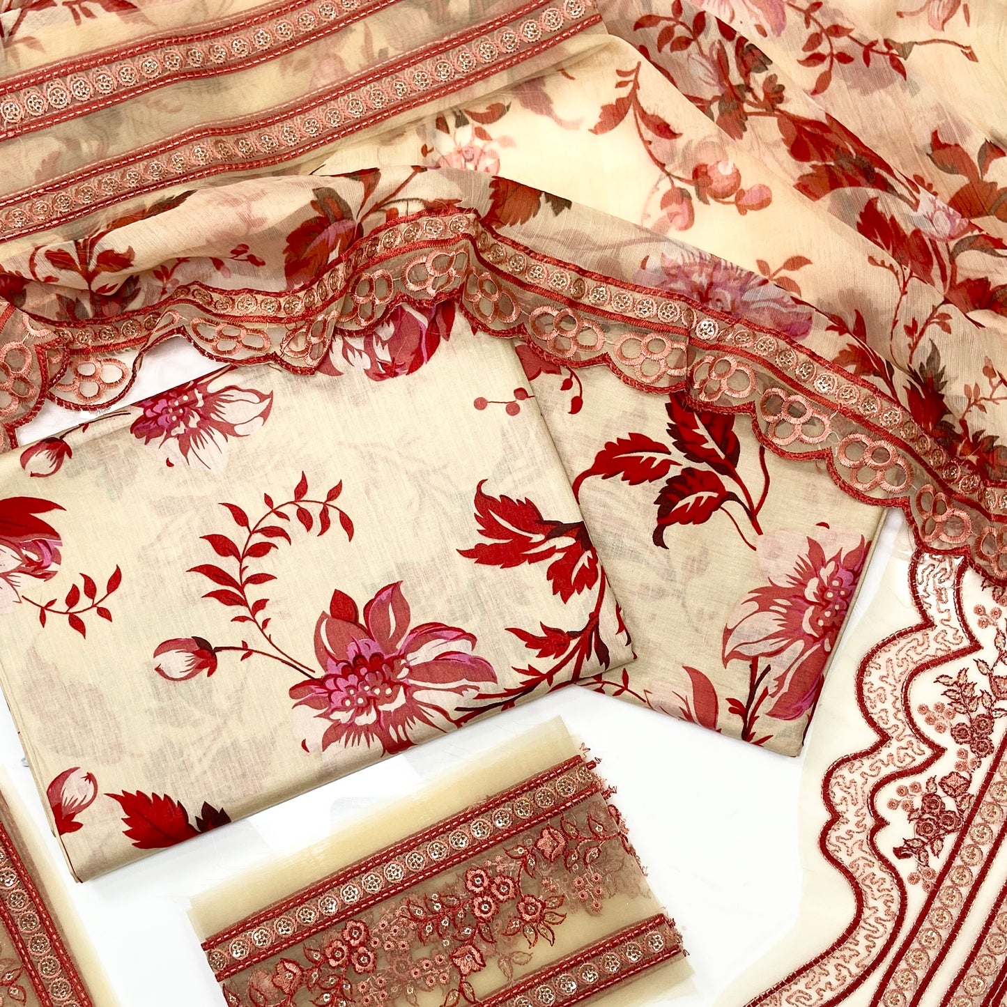 Aneelas Emb Luxury Lawn 3PC
