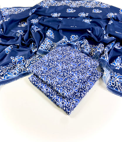 Bareeze Digital Printed Slub Khaddar 3PC