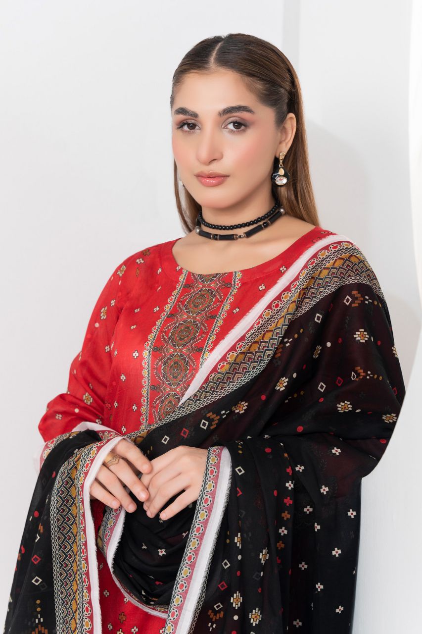 Mojo Berry By Marooj Digital Printed Lawn 3PC