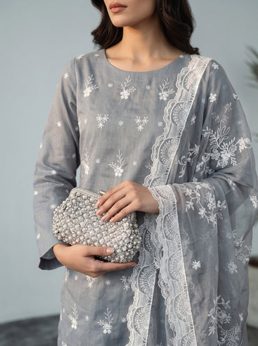 White Rose By Anaya Noor Emb Viscose 3PC