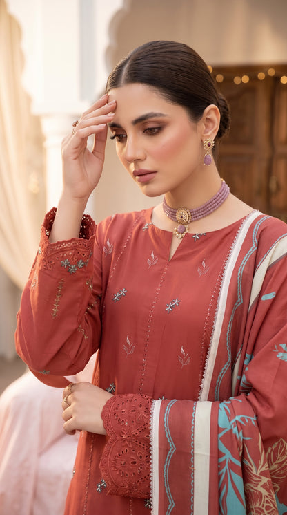 Hurab By Anaya Noor Heavy Emb Viscose 3PC
