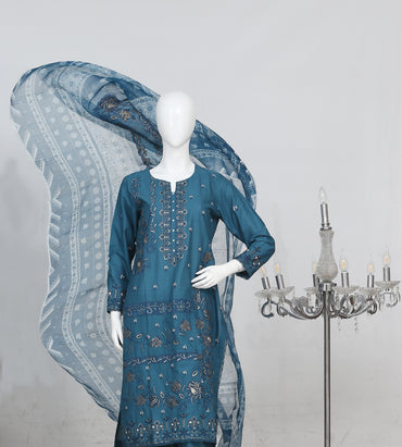 Anaya Noor Heavy Embroidered Bana Dora 3-PC