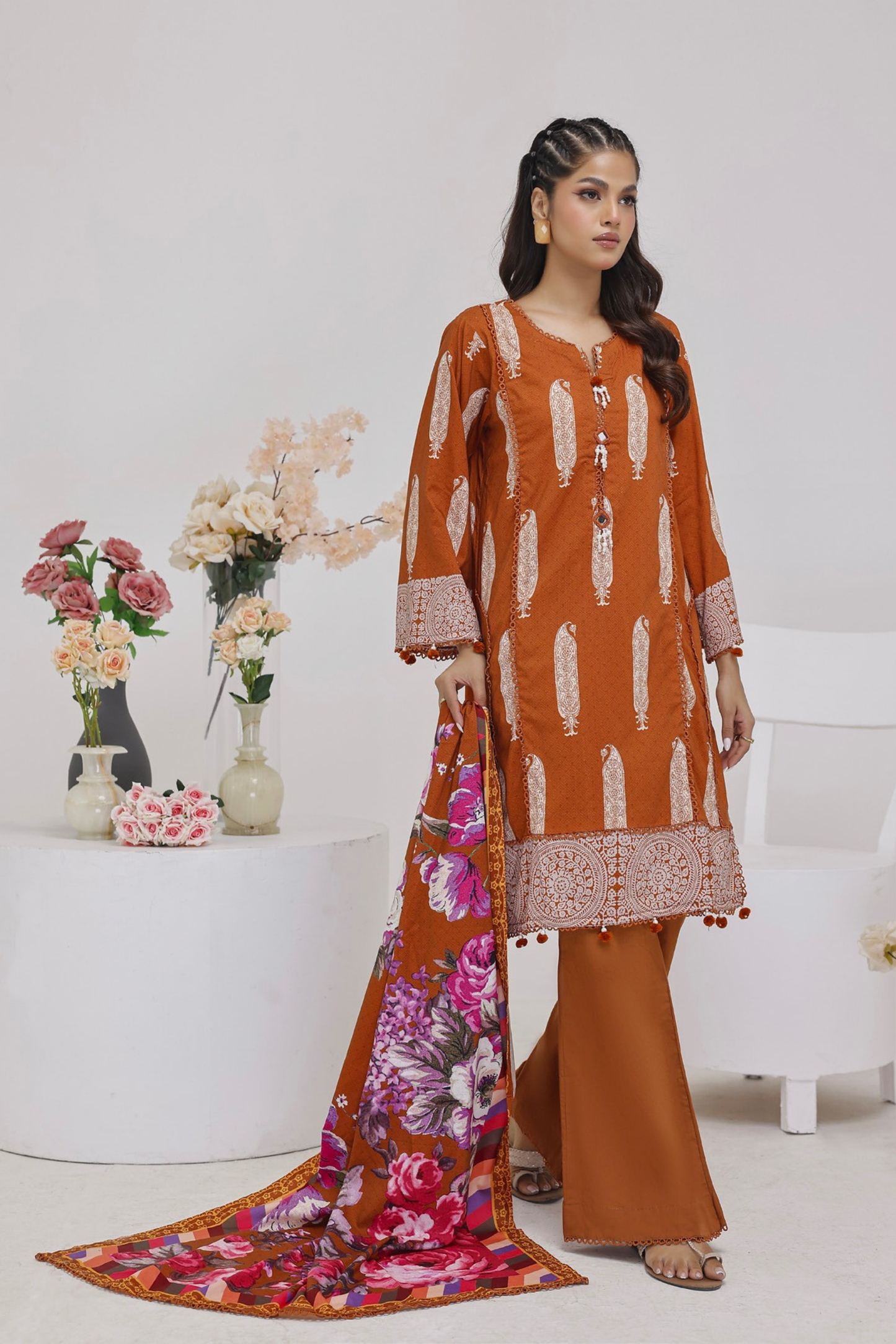 Salina Digital Printed Linen 3PC