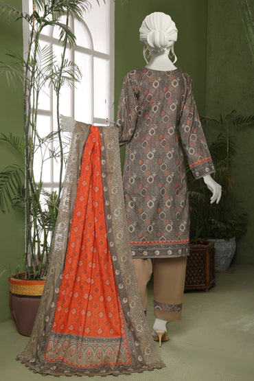 Almeerah Emb & Printed Lawn 3PC