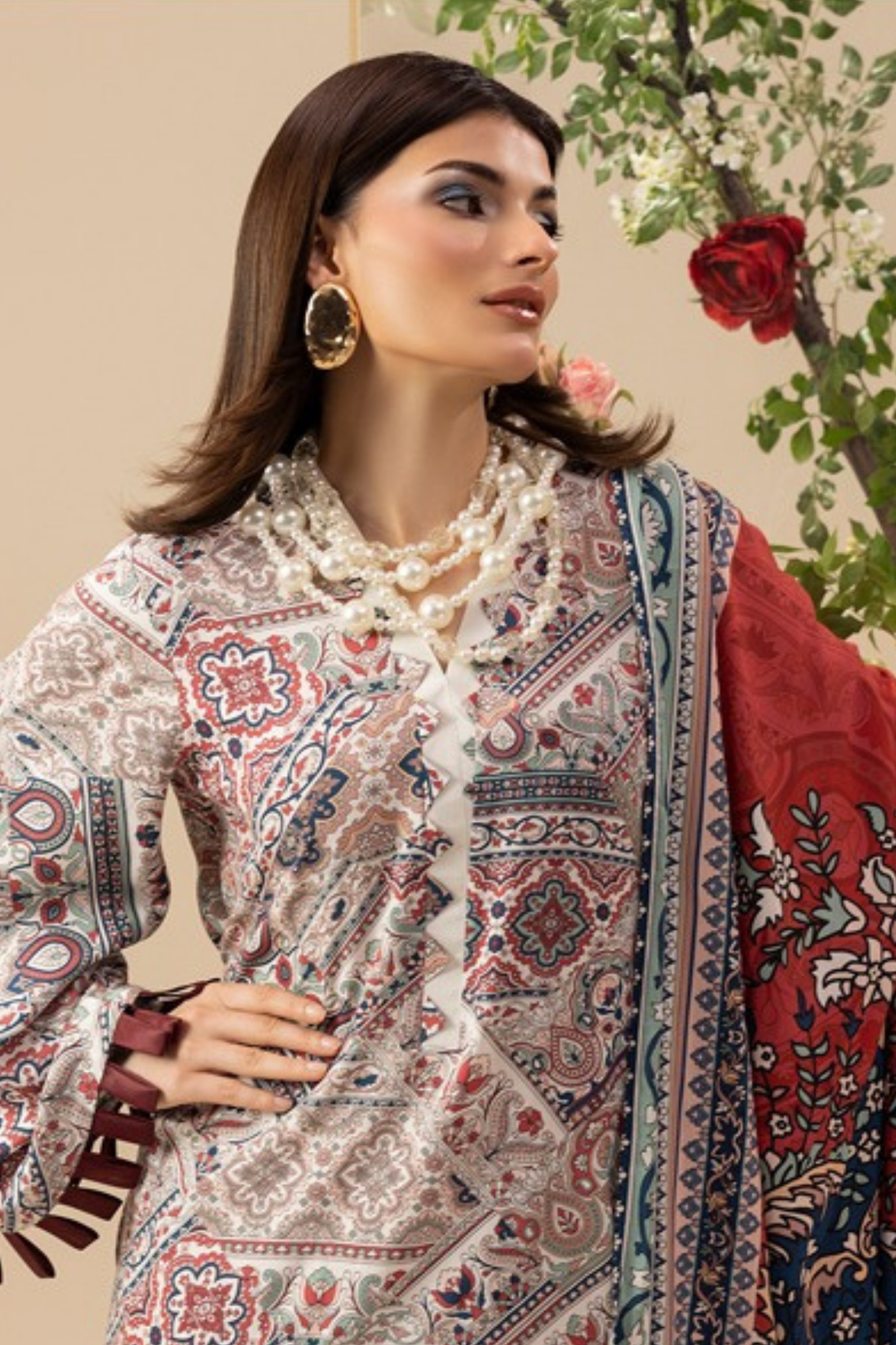 Paltar Printed Slub Linen 3PC
